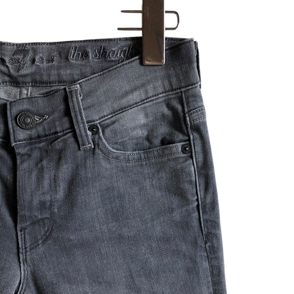 7FAM Jeans The Straight Leg Size 24 Grey Wash - Picture 6 of 15